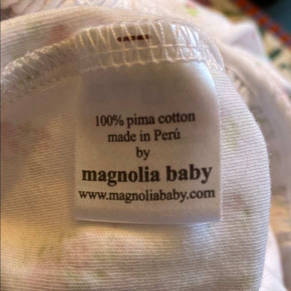 Magnolia Baby White with Light Pink Polka Dots Footies - Picture 5 of 6